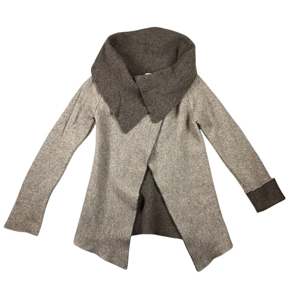 Chiaramente Italy Brown Wool Blend One Button Front Cardigan Sweater Size M
